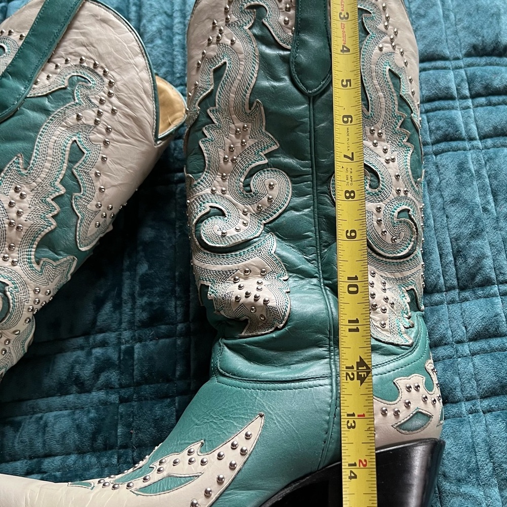 Corral turquoise and cream boot - Picture 3 of 6